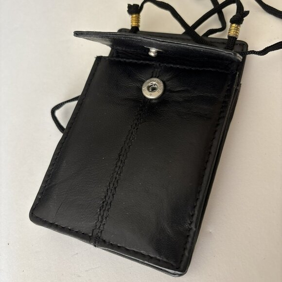 Genuine leather name badge and business card holder with adjustable neck strap - Picture 3 of 3
